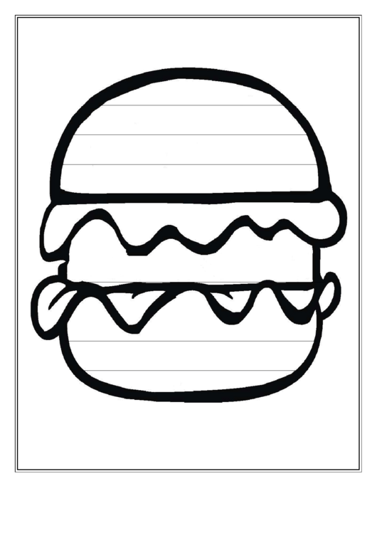Burger Writing Template First Grade Printable pdf