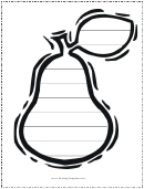 Pear Writing Template First Grade