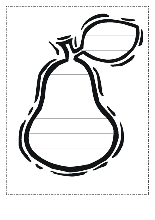 Pear Writing Template First Grade Printable pdf