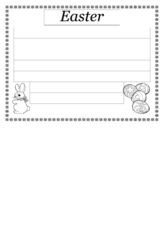 Easter Writing Paper Template Printable pdf