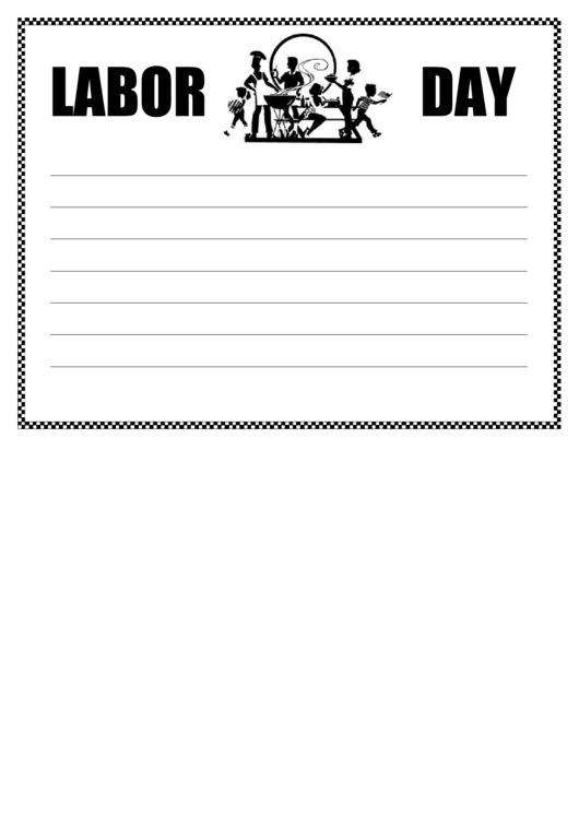 Labor Day Writing Template First Grade Printable pdf