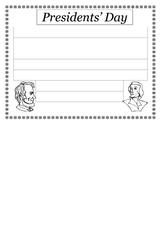 Presidents Day Writing Template First Grade Printable pdf