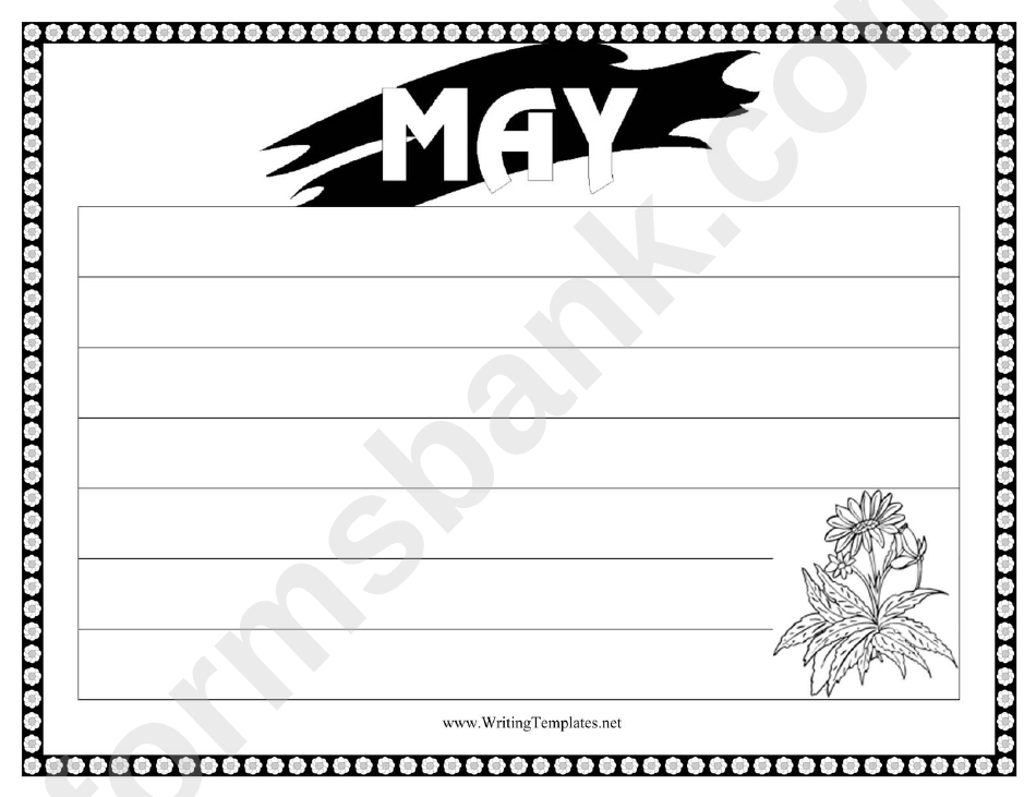 May Writing Template First Grade