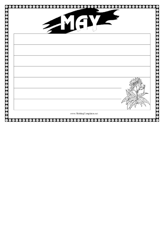 May Writing Template First Grade Printable pdf