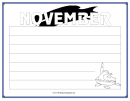November Writing Template First Grade
