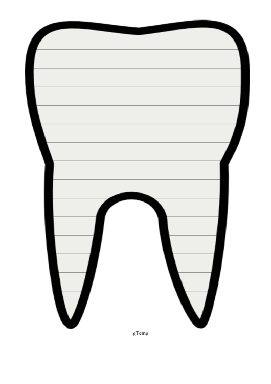 Tooth Writing Template First Grade Printable pdf