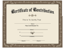Certificate Of Contribution