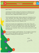 Thanking For Generosity Santa Letter Template