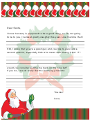 Naughty Kid Santa Letter Template