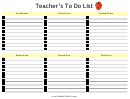 Teachers To Do List Six Periods