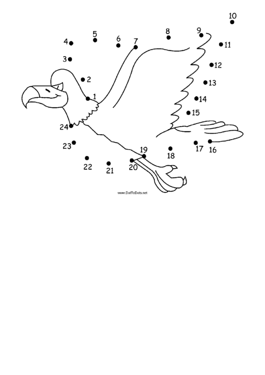 Flying Eagle Dot-To-Dot Sheet Printable pdf