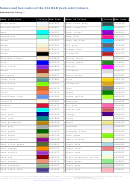 Names And Hex Codes Of The 256 Rgb (web Safe) Colors Chart