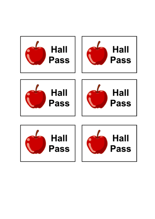Hall Pass Template Printable pdf
