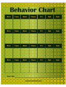 Behavior Chart For A Month