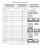 Cross Country Score Sheet