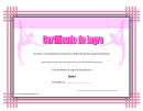Ballet Certificate Of Achievement Template