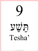Hebrew - 9 (feminine)