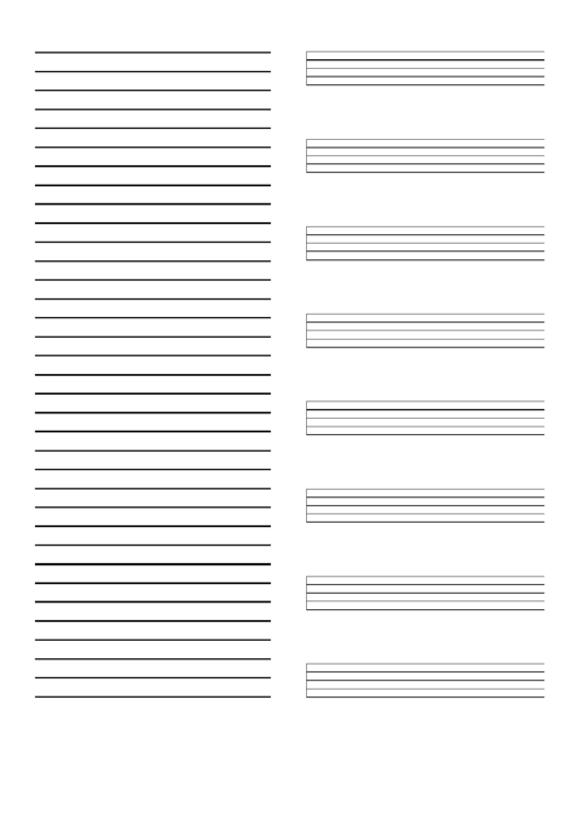 Music Paper - Annotations On Left Printable pdf