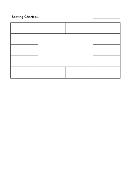 Classroom Seating Chart Printable pdf