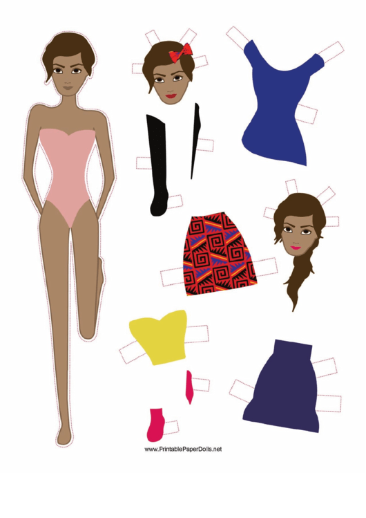 Paper Doll With Clothes Printable pdf