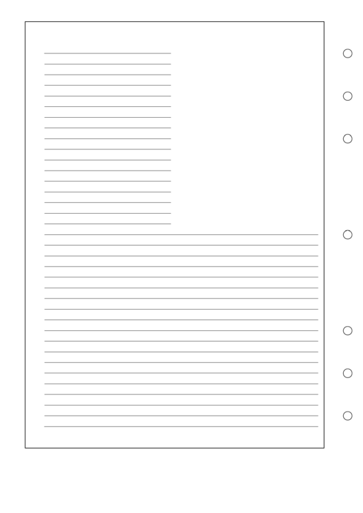 Upper Right Image Journal Template Printable pdf