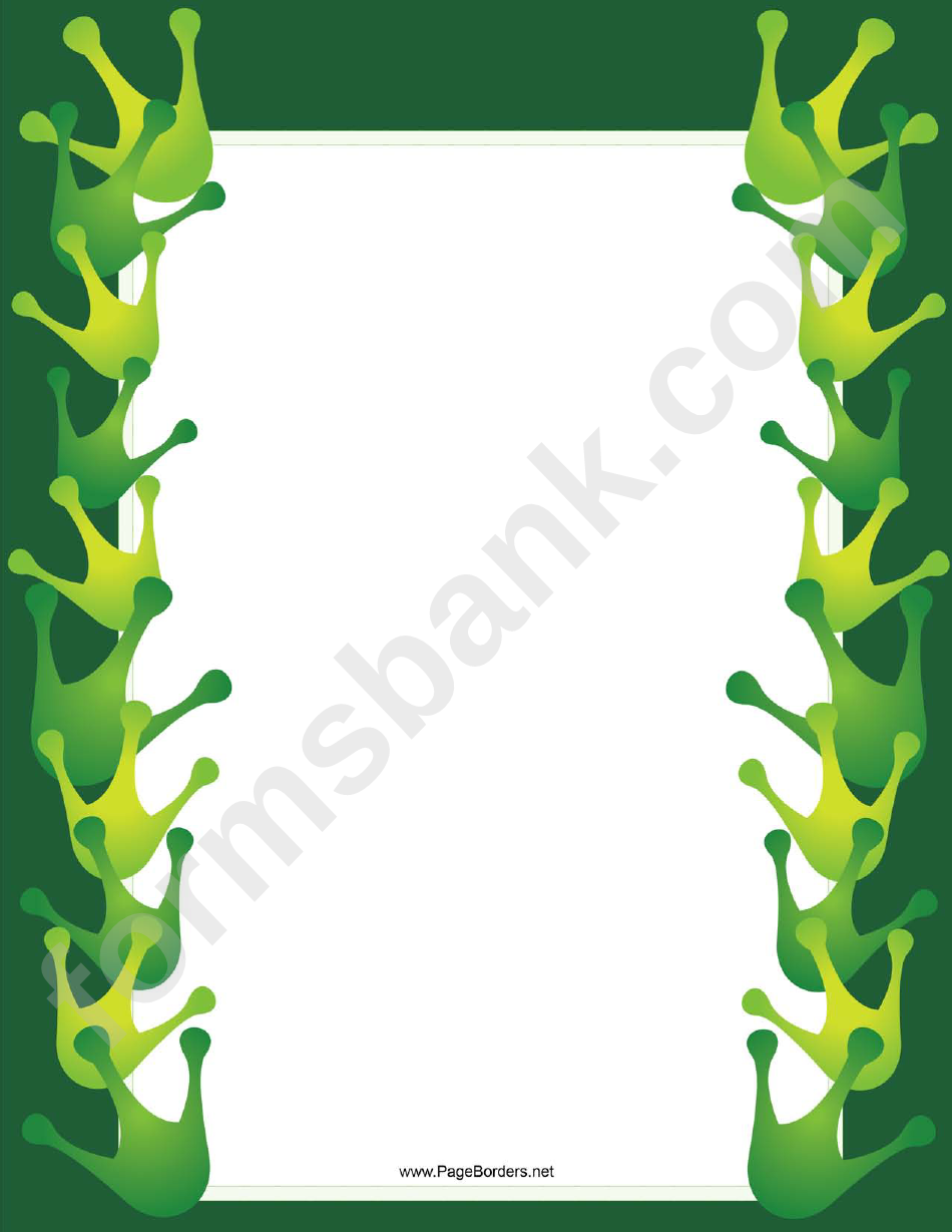 Green Crown Page Border Template