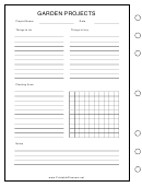 Garden Project Task List Template - Punched On Left