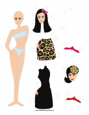 Fashion Paper Doll With Bow