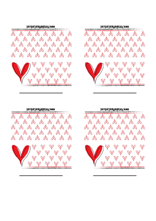 Valentine's Day Place Card Template