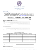 Private Sale / Co-Registration Of Firearm Printable pdf