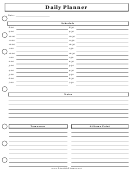 Daily Planner Template With Notes