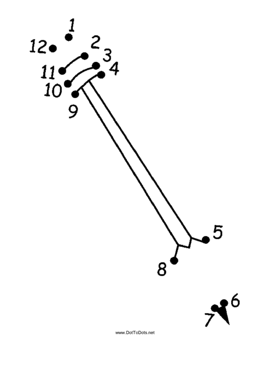 Pencil DotToDot Sheet printable pdf download