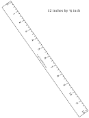 Ruler 12-inch By 4 Template