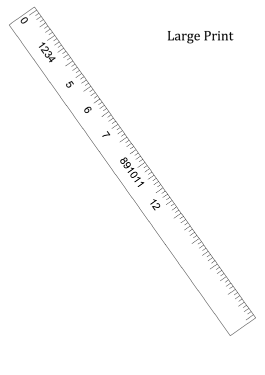Ruler Large Print Printable pdf