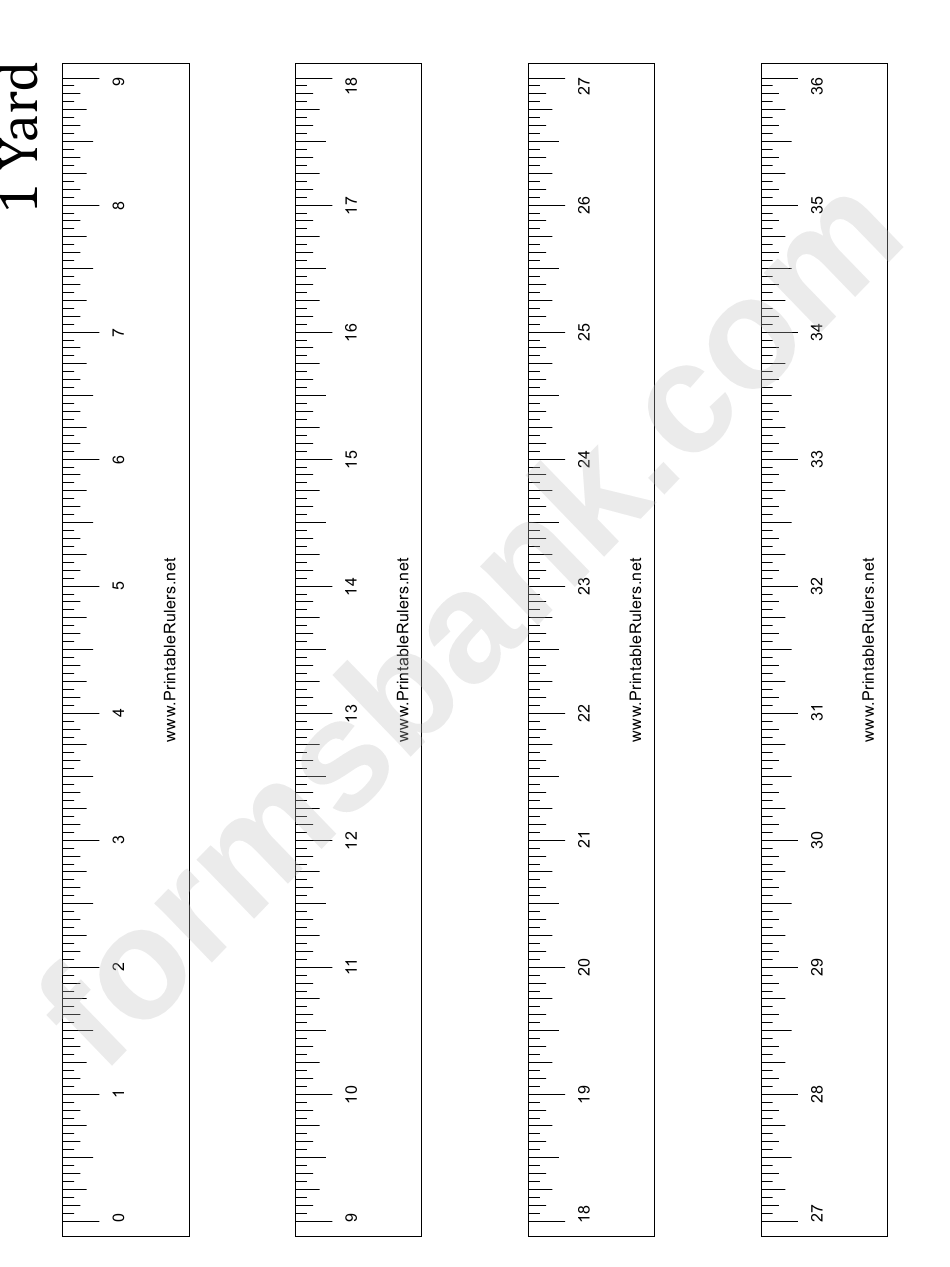 Yardstick Template printable pdf download
