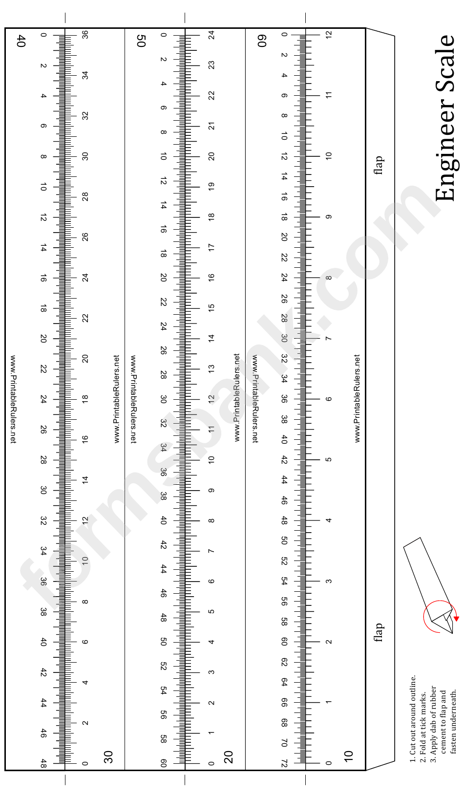 Engineer Scale 12-Inch Ruler Template