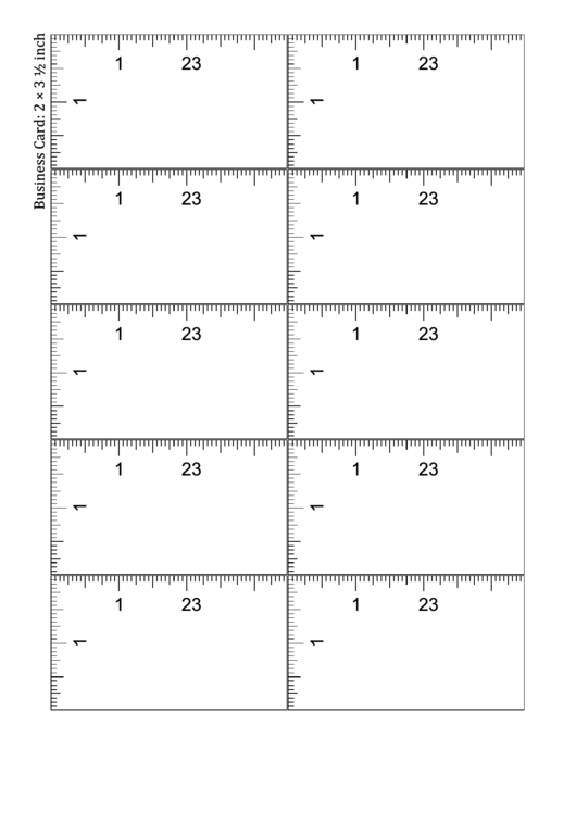 Business Card Ruler Printable pdf