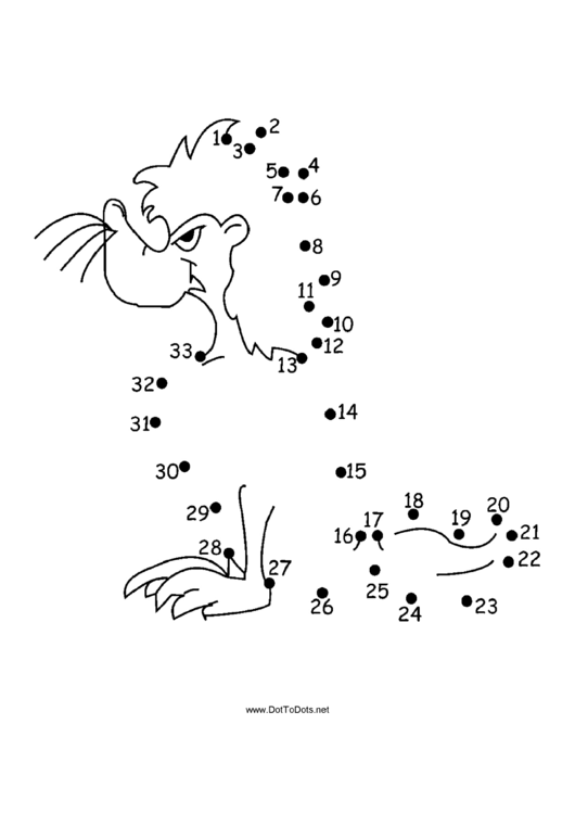 Lion Seal Dot-To-Dot Sheet Printable pdf