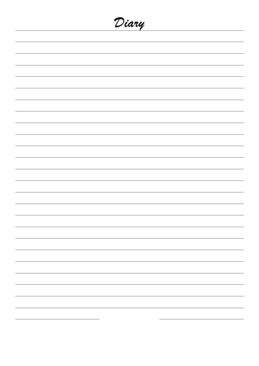 Diary Template Printable Pdf Download