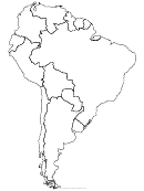 South America Map Template
