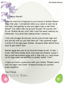 Easter Bunny Letter Template - Easter Morning