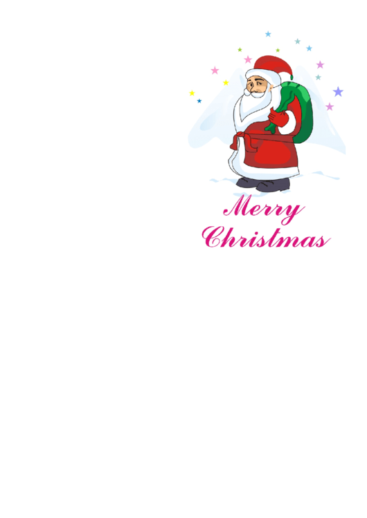 Merry Christmas Card Template Printable pdf