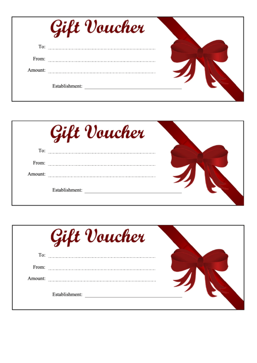 Gift Voucher Template - Red
