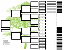 7 Generation Family Tree Template - Green Tree