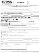 Form Mv24 (10/12) - Bill Of Sale Template