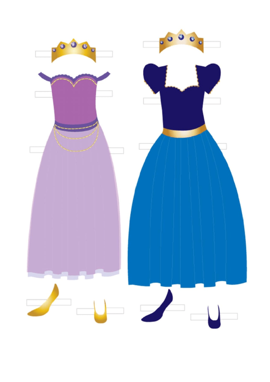Queen Paper Doll Dress Printable pdf