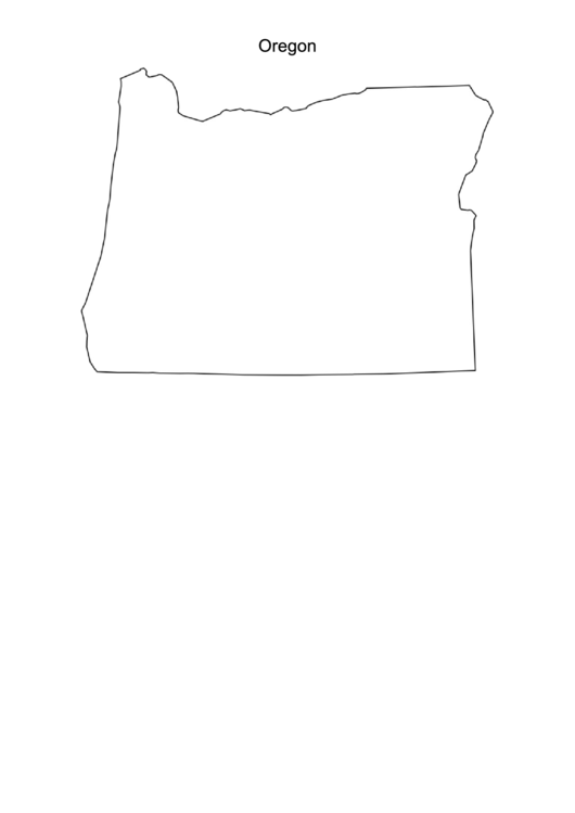 Oregon Map Template Printable pdf