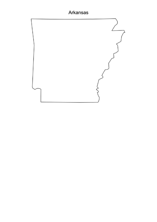 Arkansas Map Template Printable pdf