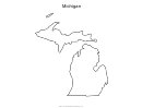 Michigan Map Template