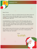 Rudolph Reindeer Christmas Letter Template